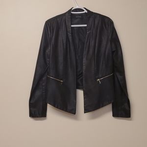Trovare Black Faux Leather Jacket